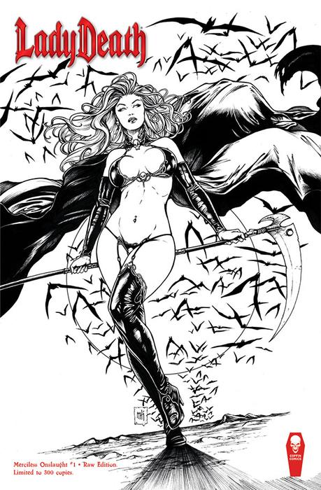 LADY DEATH: MERCILESS ONSLAUGHT #1 RAW EDITION (LTD TO 300)