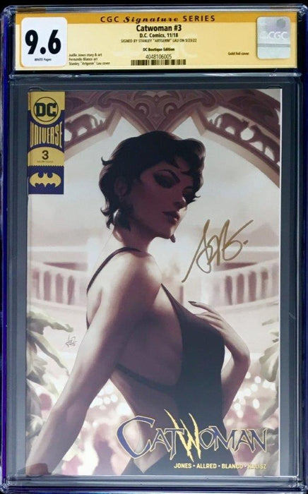 CATWOMAN (2018) #3 DC BOUTIQUE EDITION CGC SS 9.6 SIGNED BY ARTGERM
