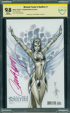Michael Turner's Soulfire #2 Campbell Retailer Incentive CBCS 9.8 signed by J. Scott Campbell