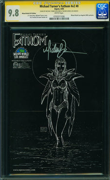 MICHAEL TURNER'S FATHOM V2 (2005) #0 WIZARD WORLD VIP EDITION CGC SS 9.8 SIGNED BY MICHAEL TURNER