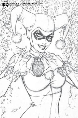 HARLEY QUINN AND POISON IVY #1 DAWN MCTEIGUE SKETCH VARIANT