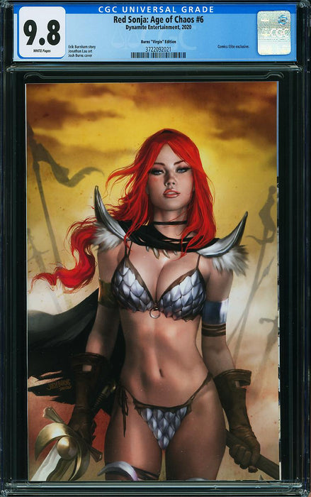 RED SONJA: AGE OF CHAOS #6 BURNS VIRGIN EDITION CGC 9.8