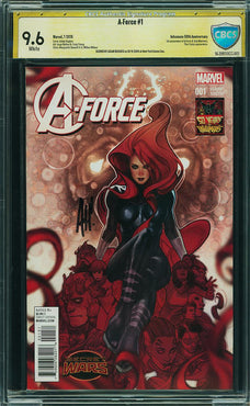 A-FORCE (2015) #1 1:50  HUGHES VARIANT SIGNED CBCS 9.6
