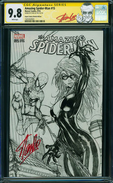 AMAZING SPIDER-MAN #15 ASPEN COMICS SKETCH EDITION CGC SS 9.8 SIGNED BY STAN LEE