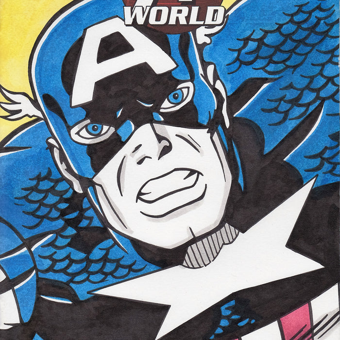 Captain America Retro Original Art by Gary Parkin