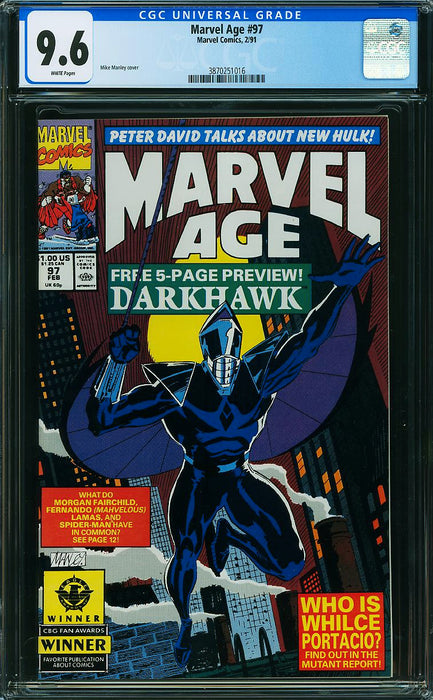 MARVEL AGE #97 CGC 9.6