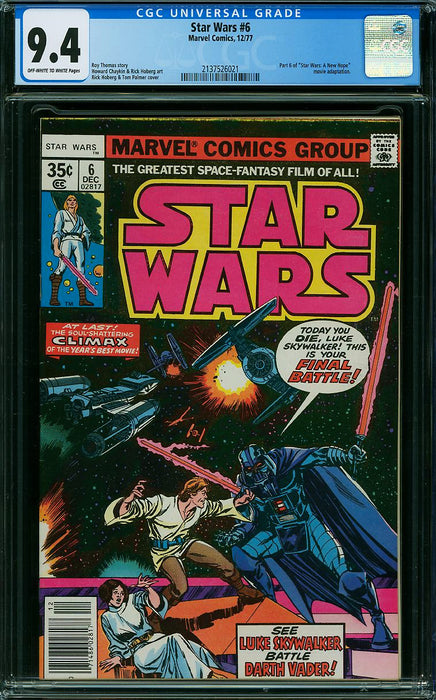 STAR WARS #6 (1977) CGC 9.4