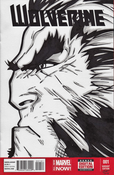 Wolverine Head Original Art by Gary Parkin