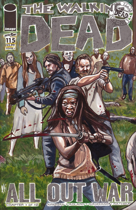 Walking Dead Zombie Apocalypse Original Art by Lee Lightfoot