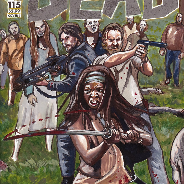 Walking Dead Zombie Apocalypse Original Art by Lee Lightfoot