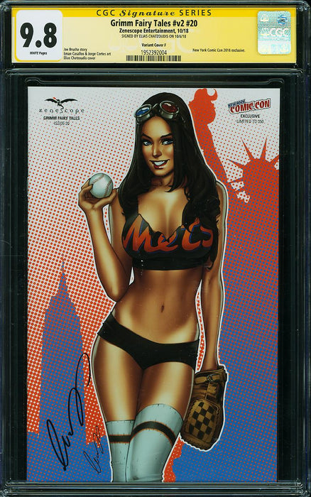 GRIMM FAIRY TALES #20 NYCC EXCL CVR F SIGNED BY CHATZOUDIS CGC 9.8
