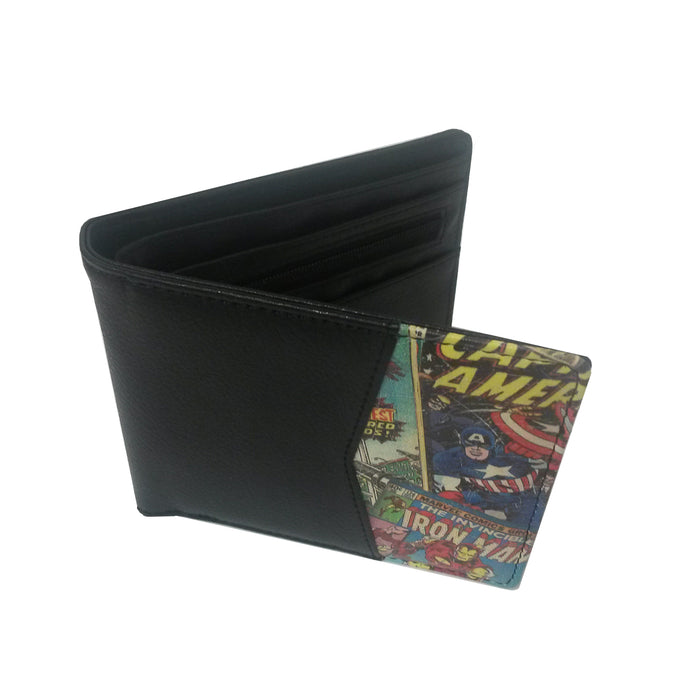 Marvel Retro Comic Red Wallet with Outside Print
