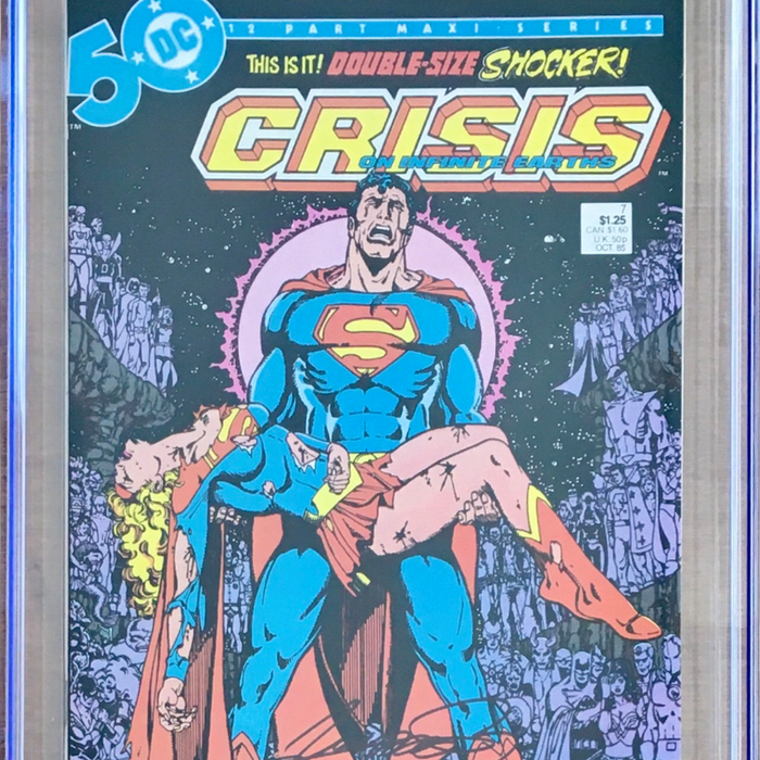 Crisis on Infinite Earths #7 CGC SS 9.6 signed by George Perez