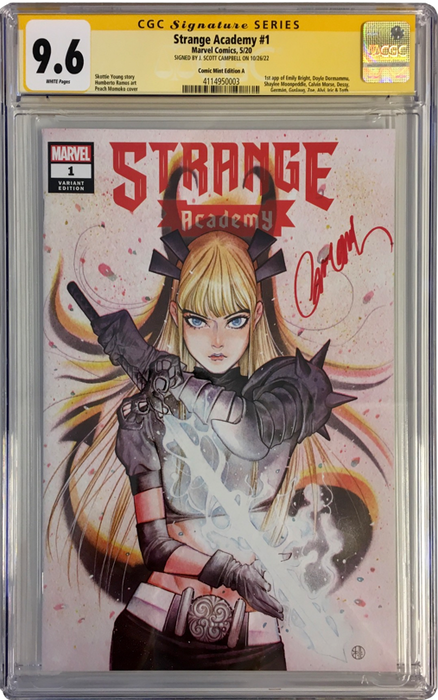 Strange Academy #1 Comic Mint Edition A CGC SS 9.6 signed by J. Scott Campbell