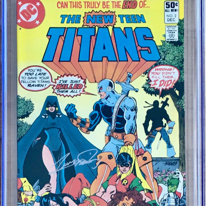 New Teen Titans (1980) #2 CGC SS 9.4 signed by George Perez